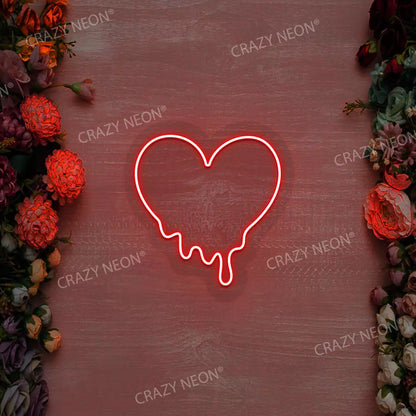 Melting Heart Neon Sign