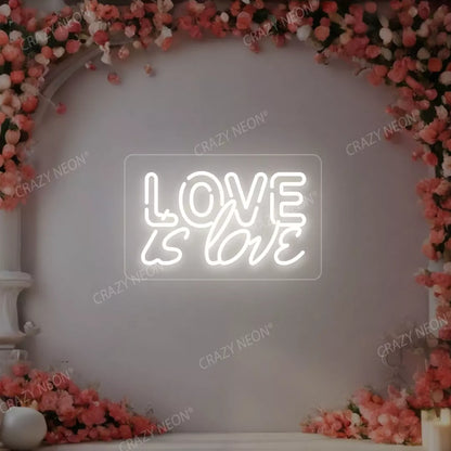 Love Is Love Neon Sign | White