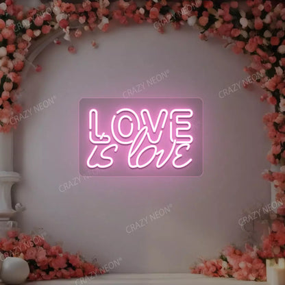 Love Is Love Neon Sign | Pink