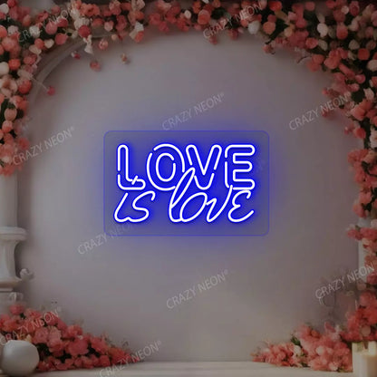 Love Is Love Neon Sign | Blue