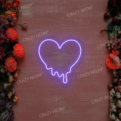 Melting Heart Neon Sign