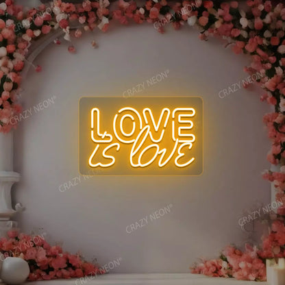 Love Is Love Neon Sign | Orange