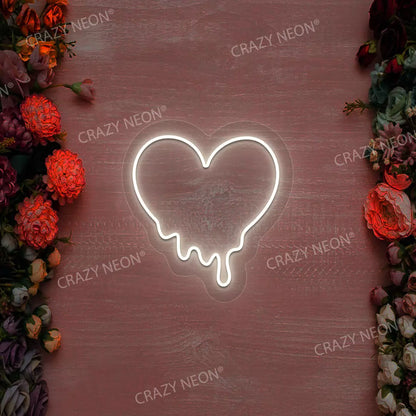 Melting Heart Neon Sign