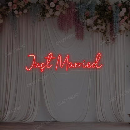 Just Married LED Neon Sign