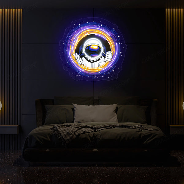 astronaut in space Neon Artwork Sign