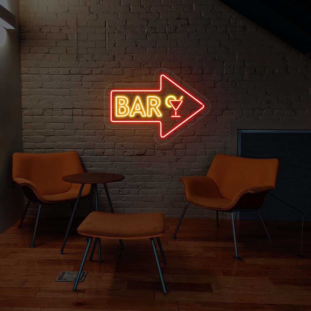 Bar Arrow Neon Sign