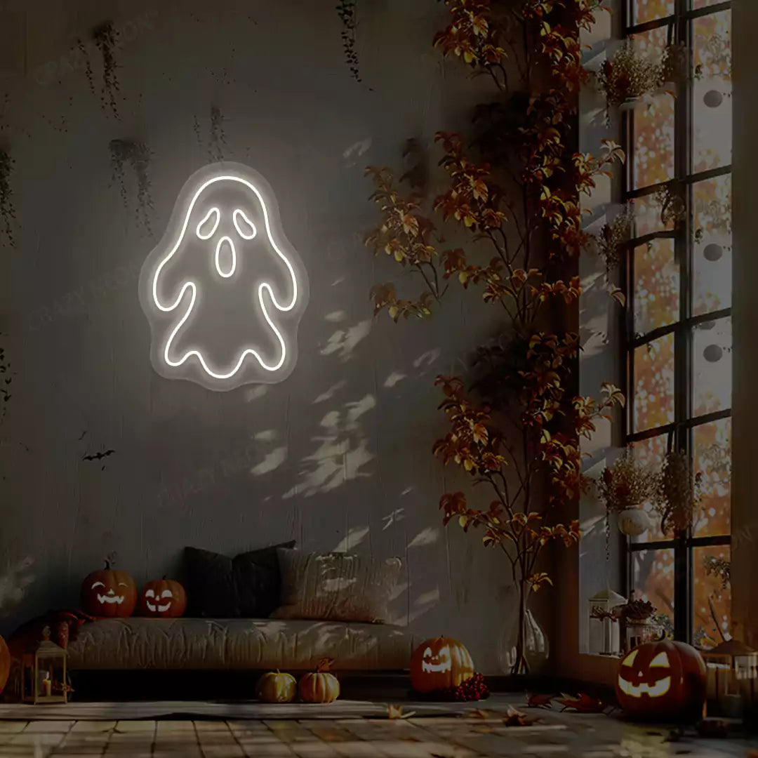 Haunted Ghost Neon Sign | Warmwhite