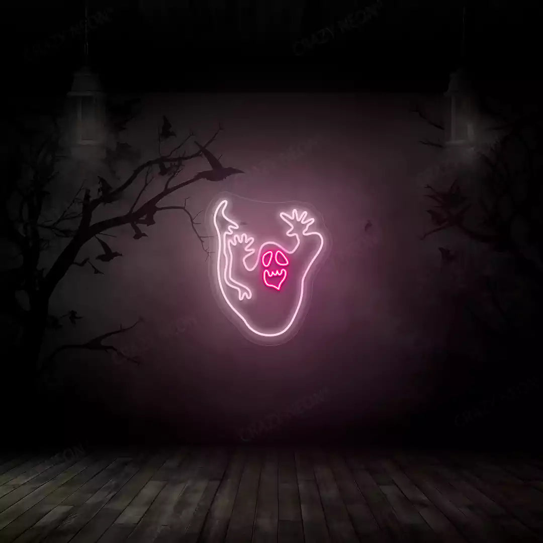 Spooky Spirit Neon Sign | Pink