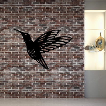 Hummingbird Metal Wall Art Sign