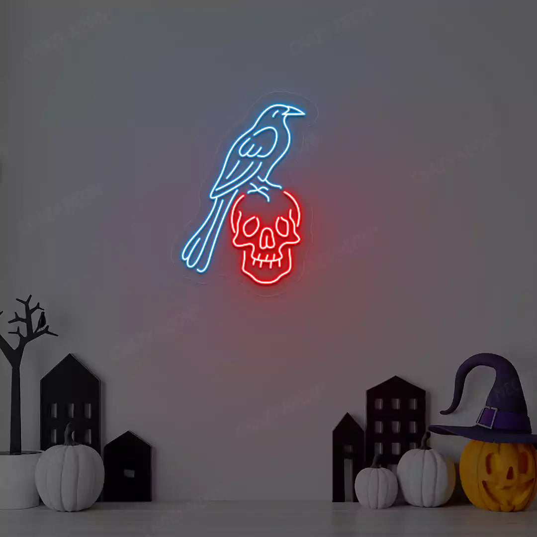 Raven Skull Neon Sign | Iceblue