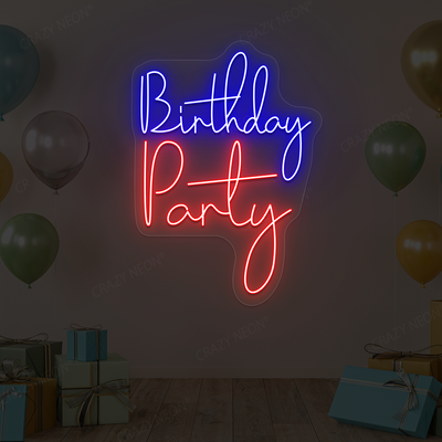 Birthday Party Neon Sign | Red