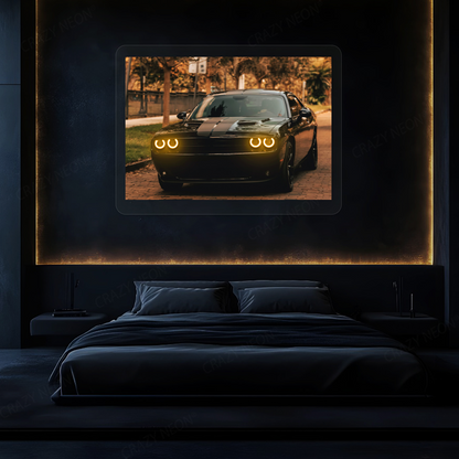 Challenger Halo Coupe Neon Artwork | Orange