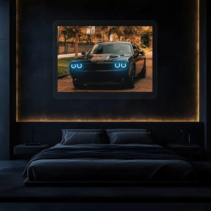 Challenger Halo Coupe Neon Artwork | Iceblue