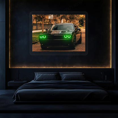 Challenger Halo Coupe Neon Artwork | Green
