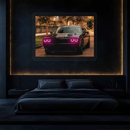 Challenger Halo Coupe Neon Artwork | Pink