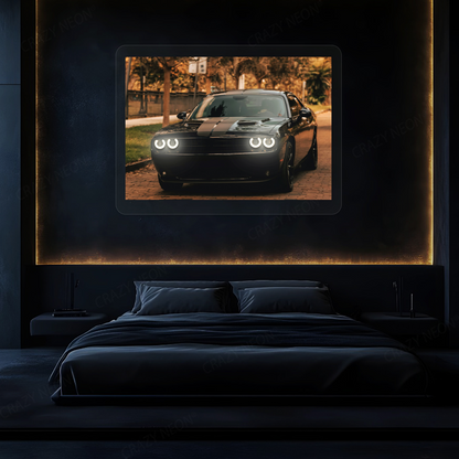 Challenger Halo Coupe Neon Artwork | White