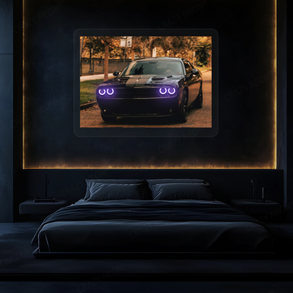 Challenger Halo Coupe Neon Artwork | Purple