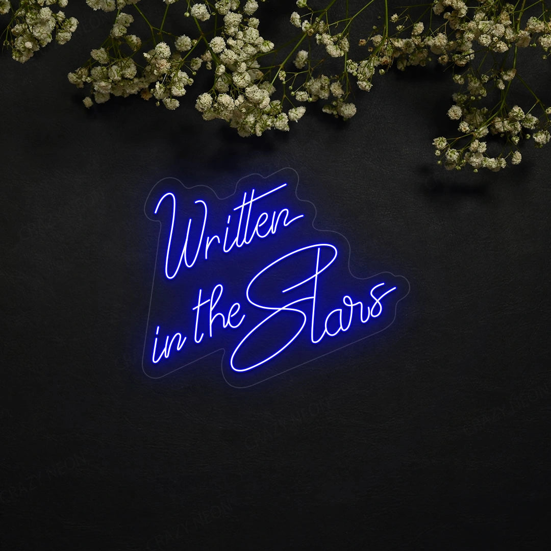 Written In The Stars Neon Sign | Blue