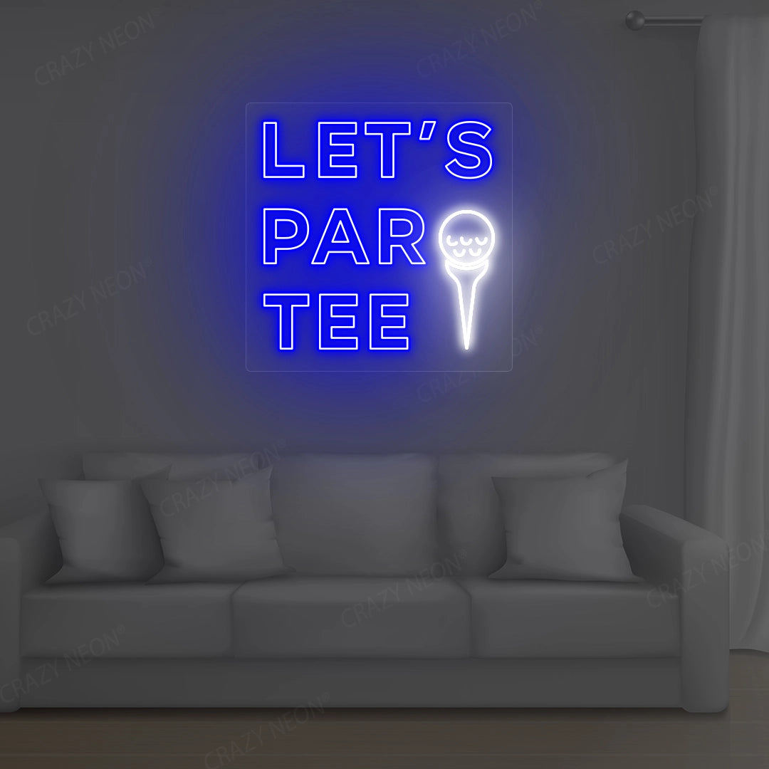 Let's Party Golf Neon Sign | blue