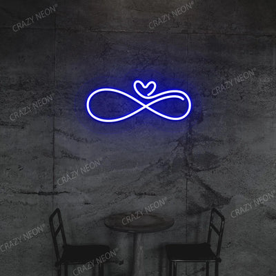 Infinity Heart Neon Sign | Blue