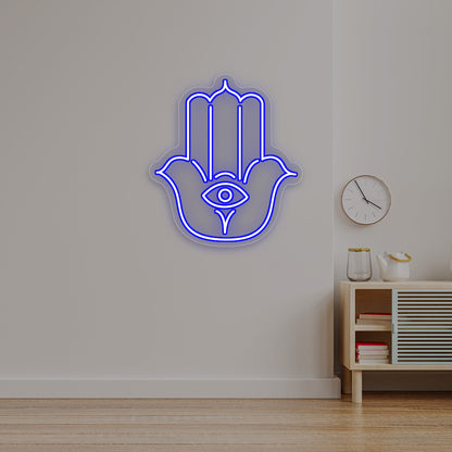 Hamsa Hand Neon Sign | CNUS016960 | Blue