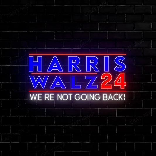 Harris Walz 24 Political Neon Sign