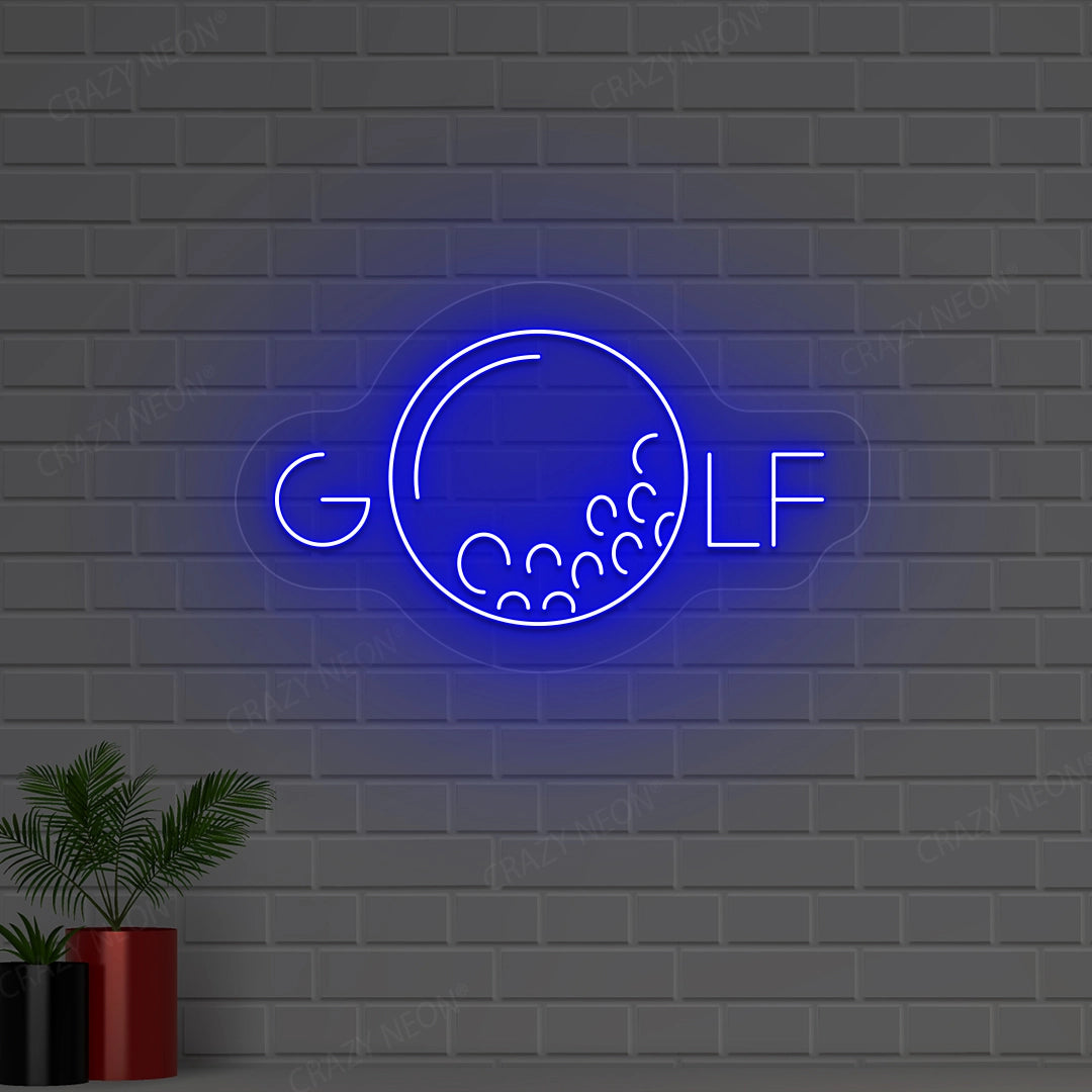 Golf Neon Sign | Blue