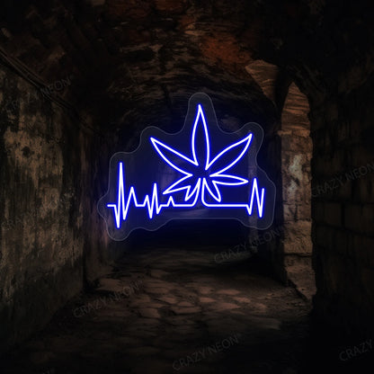 Weed Beat Neon Sign | Blue