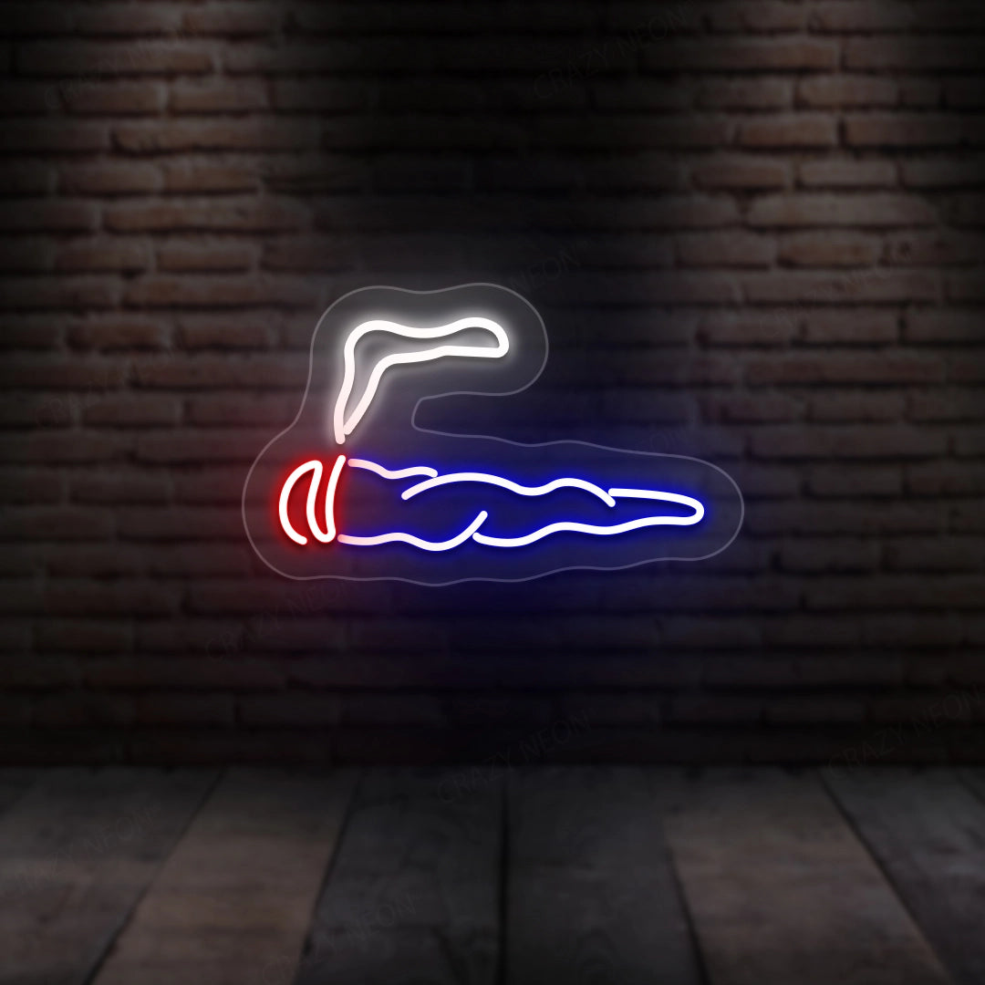 Cigar Neon Sign | Blue