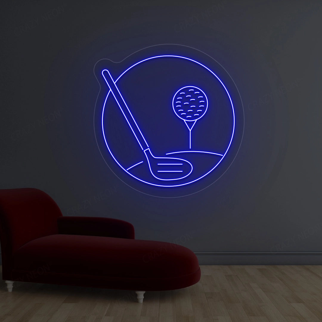 Golf Stick Neon Sign | Blue