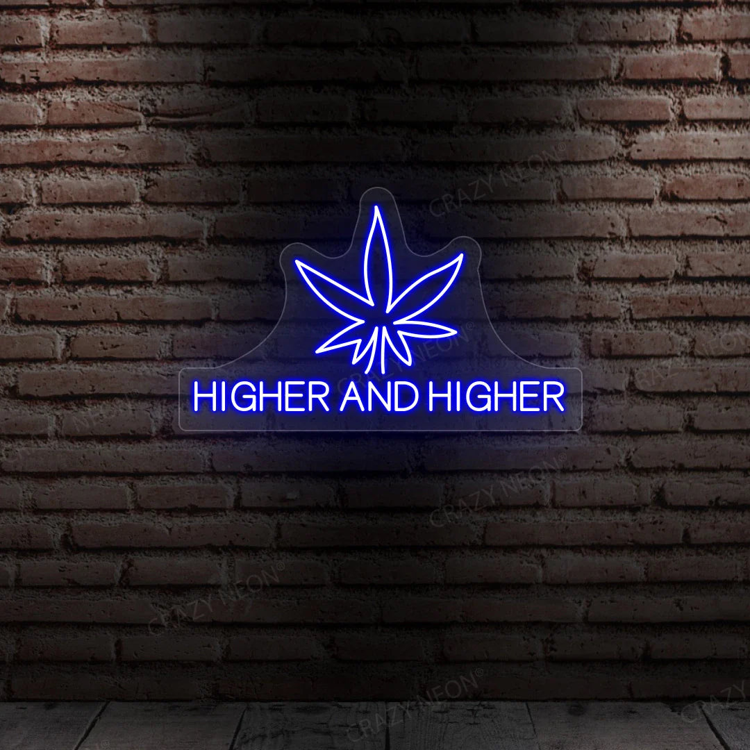 Higher Neon Sign | Blue