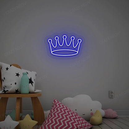 Crown Neon Sign | Blue