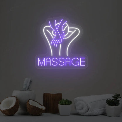 Body Massage Spa Neon Sign | Purple