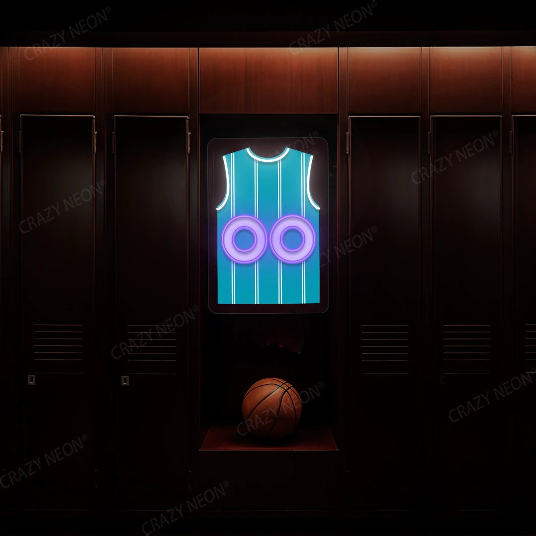 Charlotte Bridges 00 Jersey Basketball Neon Artwork
