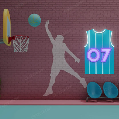 Charlotte Knueppel 07 Jersey Basketball Neon Artwork