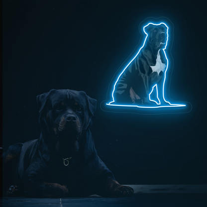 Cane Corso Neon Artwork | Iceblue