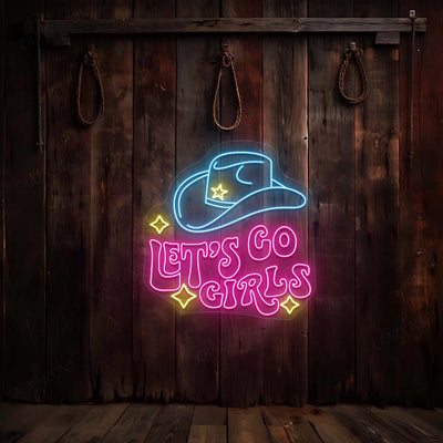 Let's Go Girls Sheriff Neon Sign