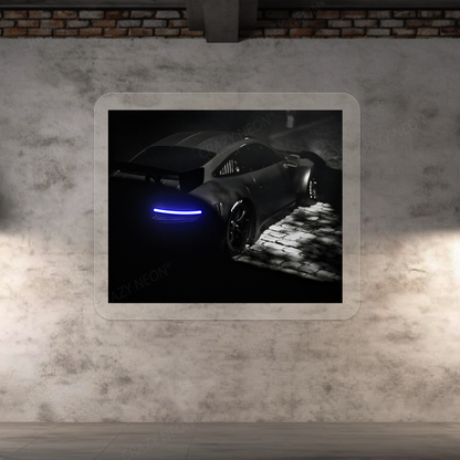 991 GT3 Backilight Neon Artwork | Blue