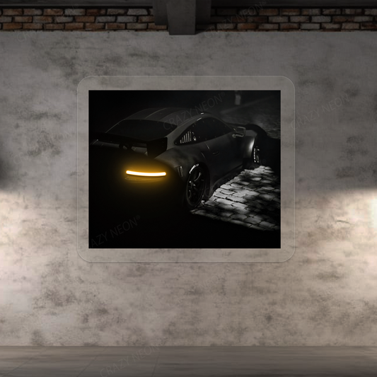 991 GT3 Backilight Neon Artwork | Orange