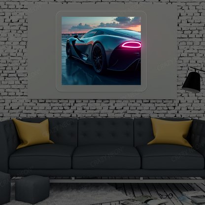 Surge Hypercar Neon Artwork | Pink
