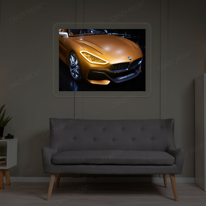 BMW Z4 Headlight Neon Artwork | Orange