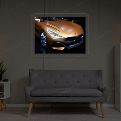 BMW Z4 Headlight Neon Artwork | Warmwhite