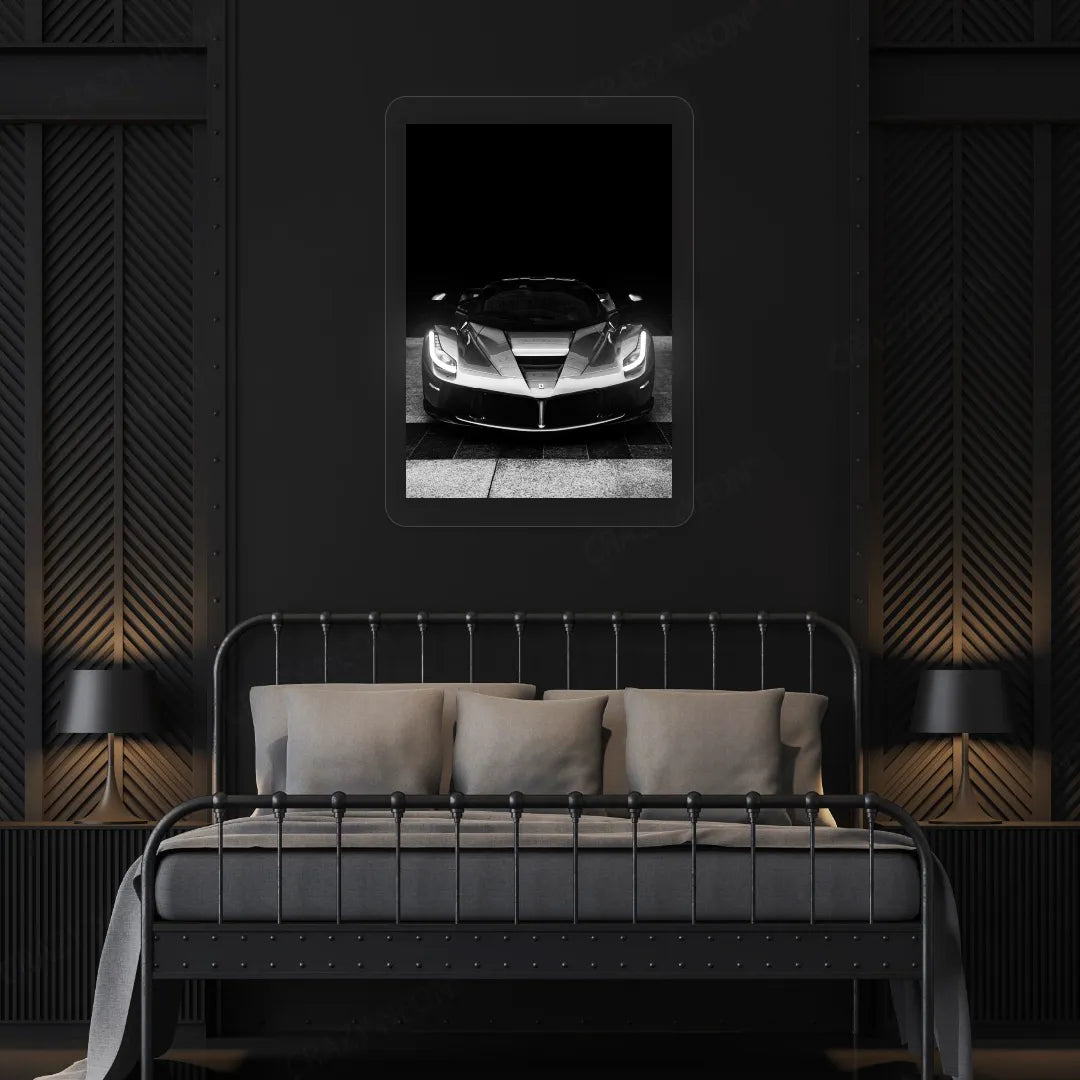 LaFerrari Hypercar Headlight Neon Artwork | Warmwhite