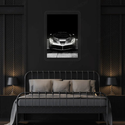 LaFerrari Hypercar Headlight Neon Artwork | White