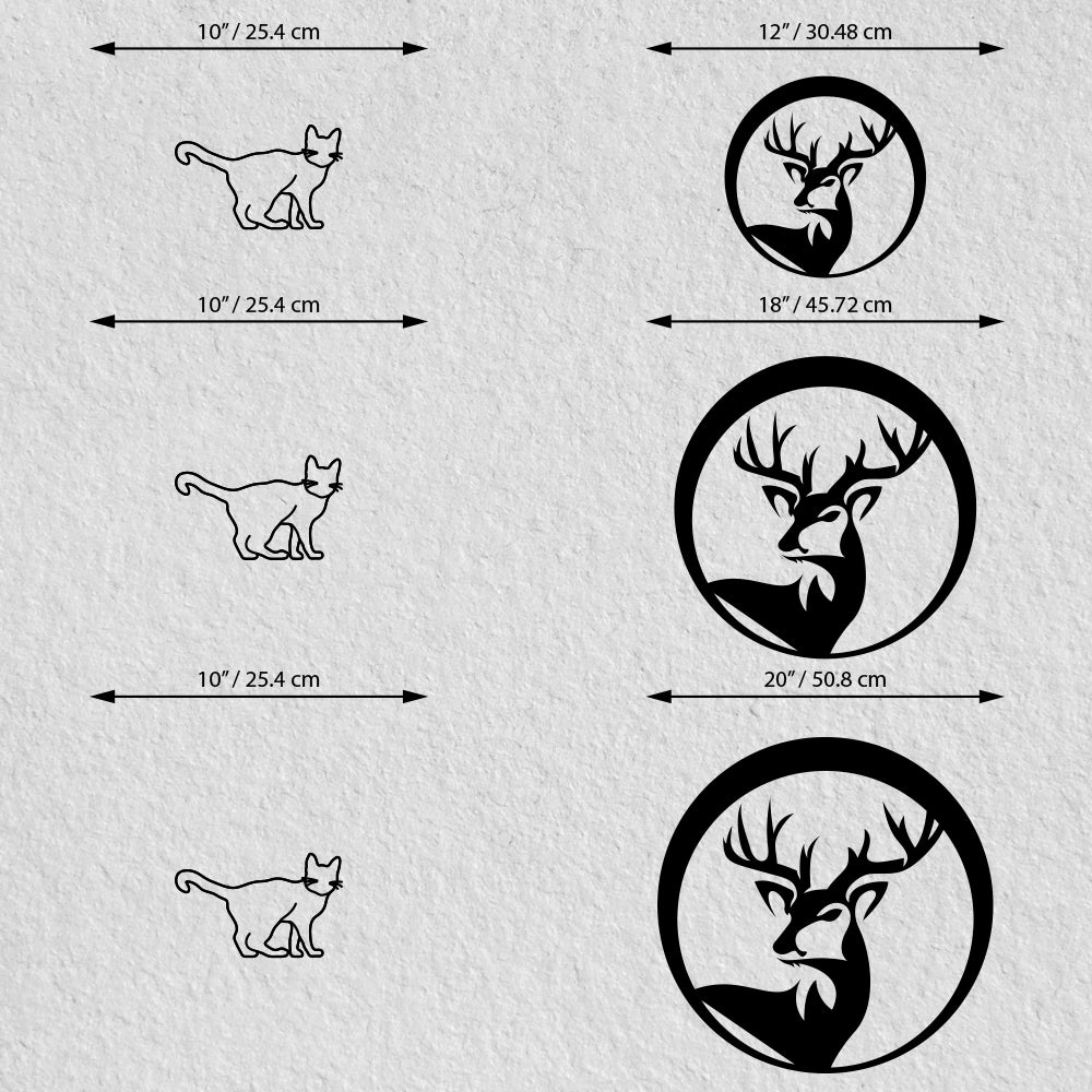 Metal Deer wall Art Sign