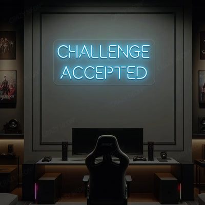 Challenge Accepted Neon Sign | Iceblue