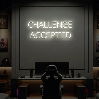Challenge Accepted Neon Sign | Warmwhite