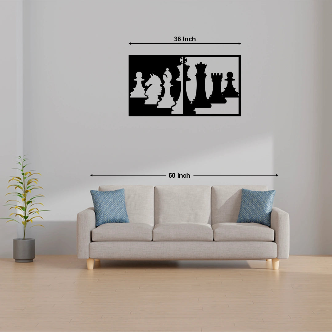 Chess Pieces 3D Wall Art