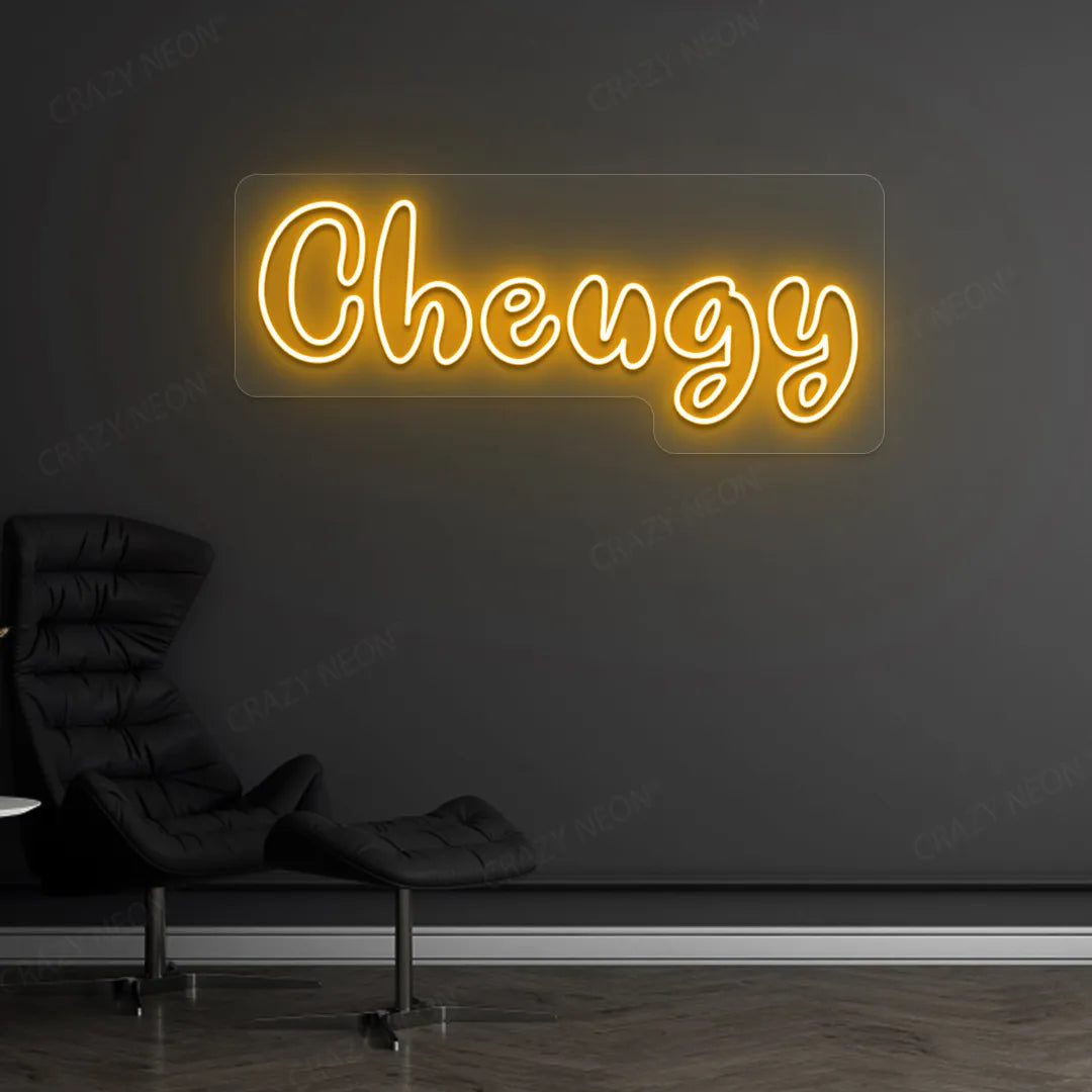 Cheugy LED Neon Sign | Orange