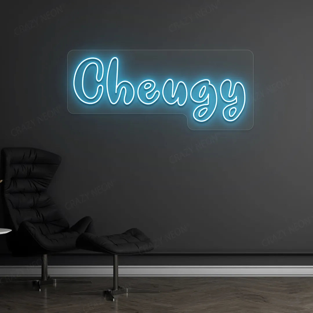 Cheugy LED Neon Sign | Iceblue